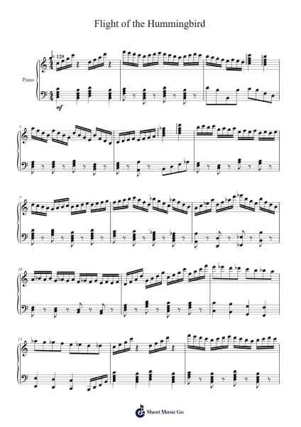 Flight of the Hummingbird Sheet Music oleh Eric Bingham-Kumpf-Arr.Childdy Whitkin