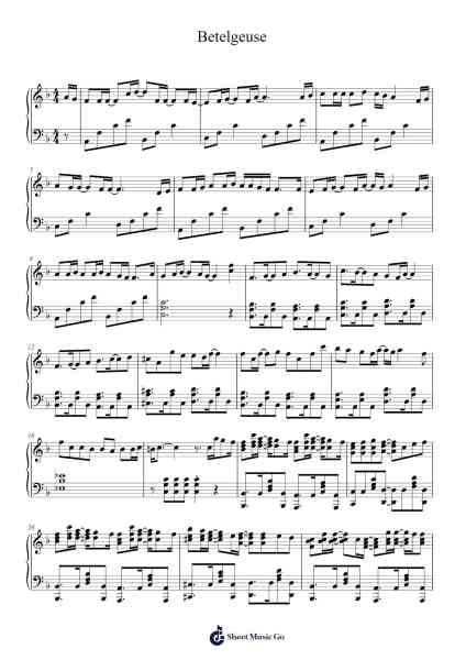 Betelgeuse Sheet Music by yuuri-Arr.Rexlin Clachad