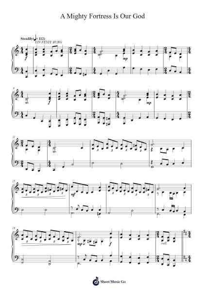 A Mighty Fortress Is Our God Sheet Music by Martin Luther-Arr.Mewyatt