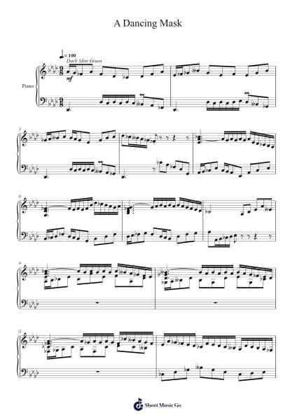 A Dancing Mask Sheet Music by Toursbur-Arr.Demplis
