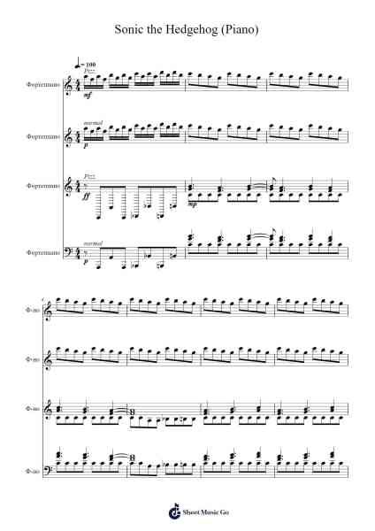 Sonic the Hedgehog (Piano) Sheet Music by -Arr.Sylsia Kerrsel