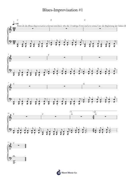 Blues-Improvisation #1 Sheet Music by Keithtie-Arr.Mervan