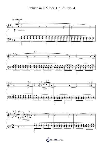 Prelude in E Minor, Op. 28, No. 4 Sheet Music by Frédéric Chopin-Arr.Leoduke Hodwey