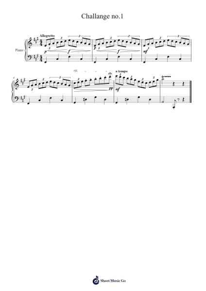Challange no.1 Sheet Music by Kepgrant-Arr.Steelerah