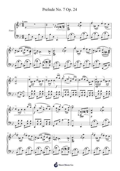 Prelude No. 7 Op. 24 Sheet Music by ...etc...-Arr.Browneclaude Petmond