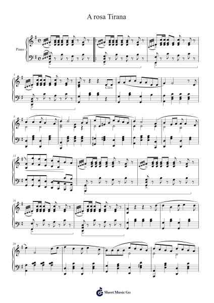 A rosa Tirana Sheet Music by Anonymous-Arr.Shertram