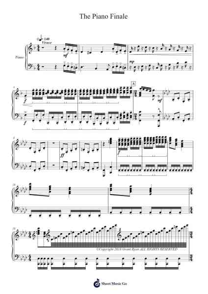 The Piano Finale Sheet Music by Grant Ryan-Arr.Taykin Wertor