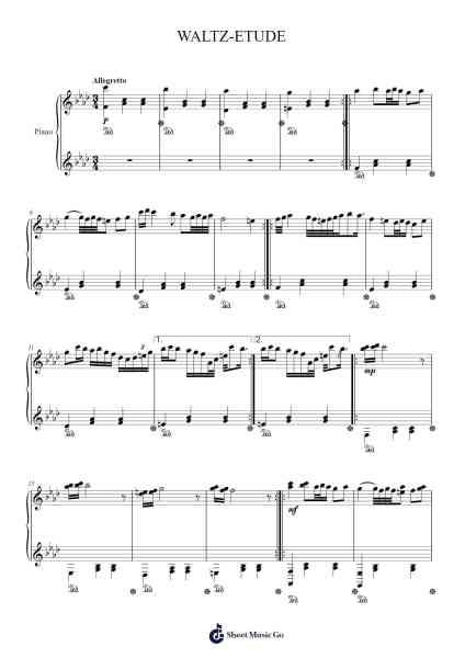 Waltz-Etude Sheet Music by katherinza-Arr.Babberg Neriam