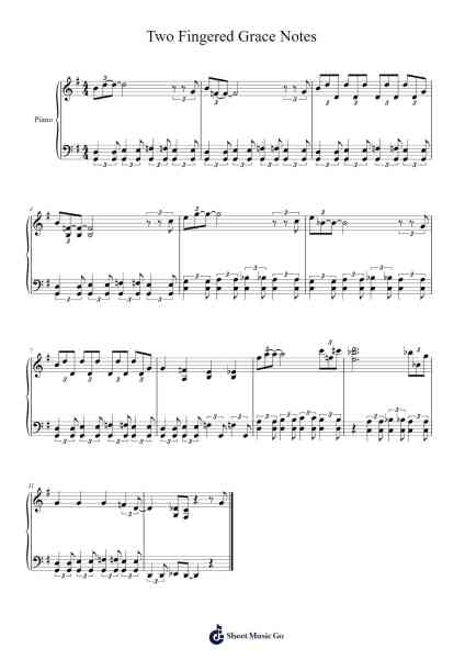 Two Fingered Grace Notes Sheet Music by -Arr.Pulip