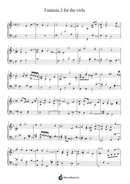 Fantasia 2 for the viols Sheet Music by Henry Purcell-Arr.Swinhood Ajean