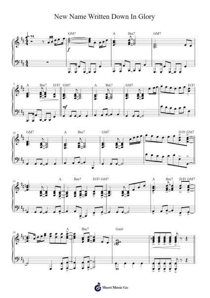 New Name Written Down In Glory Sheet Music by Unknown author-Arr.Toutdys Everrone