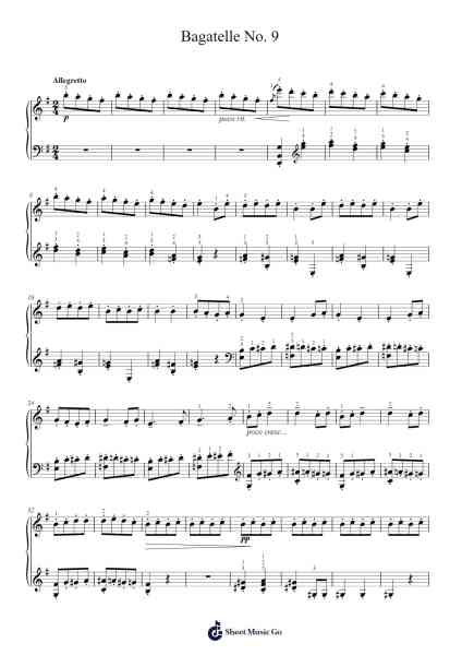 Bagatelle No. 9 Sheet Music by Nikolay Tcherepnin-Arr.Kathmann