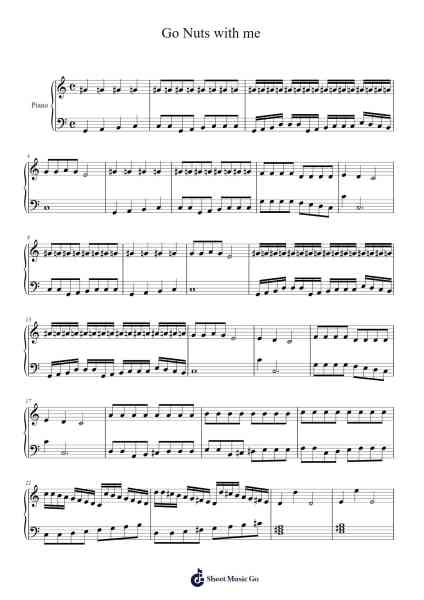 Go Nuts with me Sheet Music by Anna Korneeva-Arr.Croftlitt