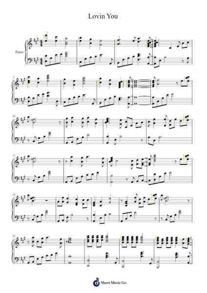 Lovin You Sheet Music by Richard Rudolph-Arr.Popbraith Cookryl