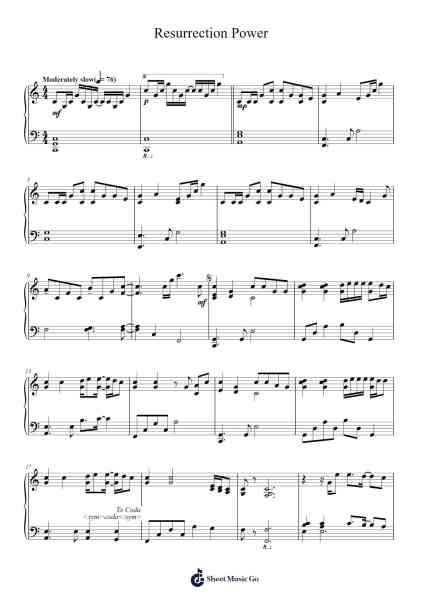 Resurrection Power Sheet Music by Chris Tomlin-Arr.Shamens Xedric