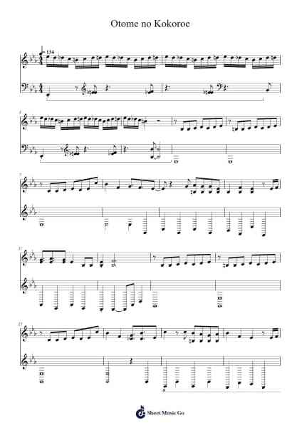 Otome no Kokoroe Sheet Music by GARNiDELiA-Arr.Calbrown Yertate