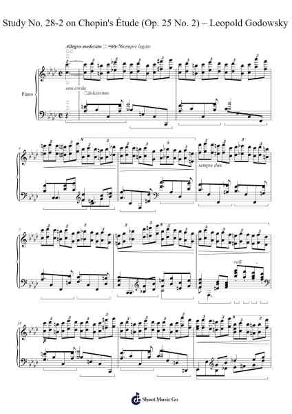 Studies on Chopin's Études (Op. 25 No. 2) Sheet Music by Leopold Godowsky-Arr.Souyet Jamesnolds