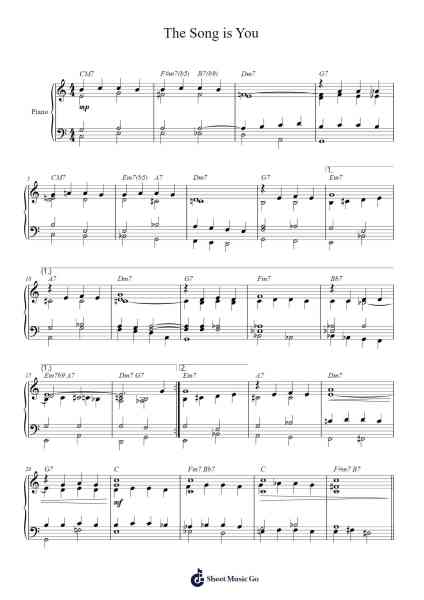 The Song is You Sheet Music by Jerome Kern-Arr.Walry