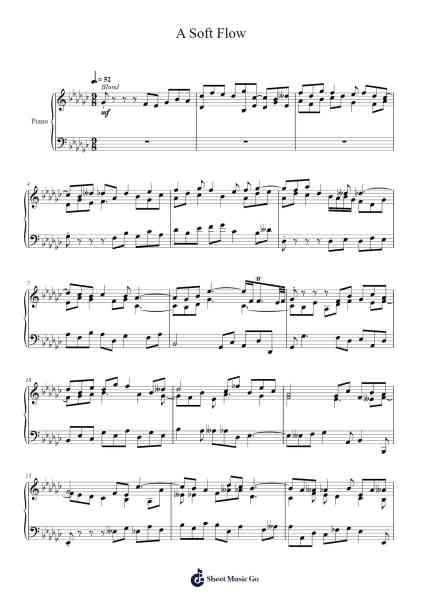 A Soft Flow Sheet Music by Toursbur-Arr.Leijoan
