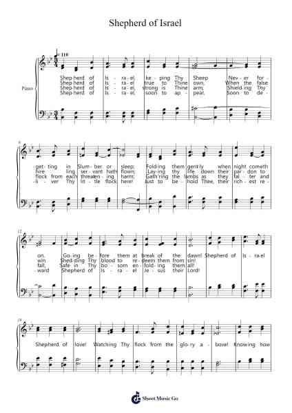 Shepherd of Israel Sheet Music by George C. Stebbins-Arr.Glosper