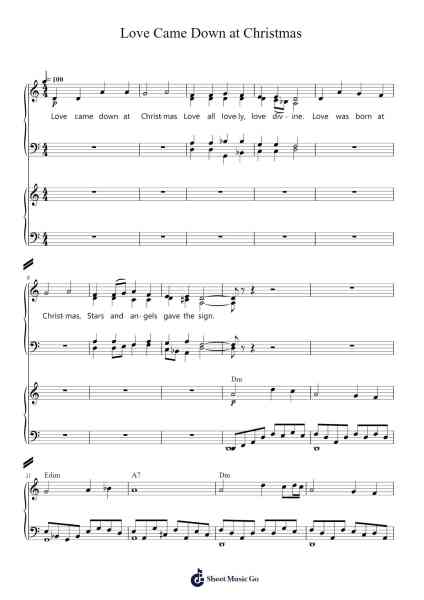 Love Came Down at Christmas Sheet Music by Christina Rossetti/Simon Lambros-Arr.Thomfrank Springper