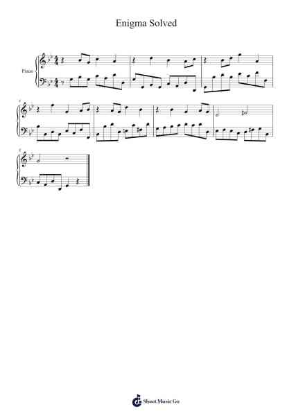 Enigma Solved Sheet Music by Antonio C.-Arr.Inbuck