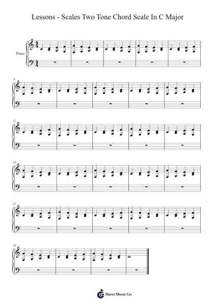 Scales Two Tone Chord Scale in C Major Sheet Music by David M Gonzalez-Arr.Dileste Conloyd