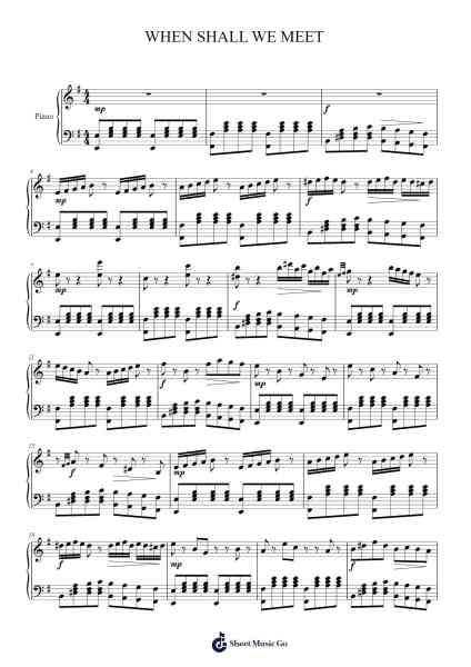 When Shall We Meet Sheet Music by IRAGABA MUGISHA Patience-Arr.Rares