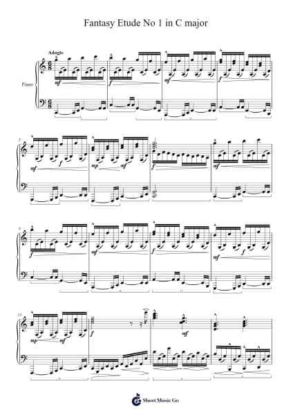 Fantasy Etude No. 1 in C Major Sheet Music by Sebastian Angel-Arr.Hifaithe Fojames