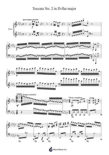Toccata No. 2 in D-flat major Sheet Music by Mason Ma-Arr.Quinncol