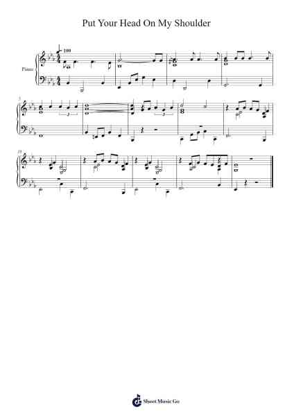 Put Your Head On My Shoulder Sheet Music by Paul Anka-Arr.Housebuck Boylejones