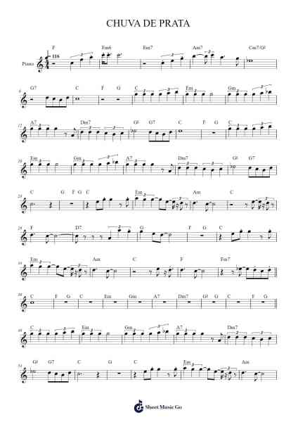 CHUVA DE PRATA Sheet Music by Ed Wilson/Ronaldo Bastos-Arr.Guntrine