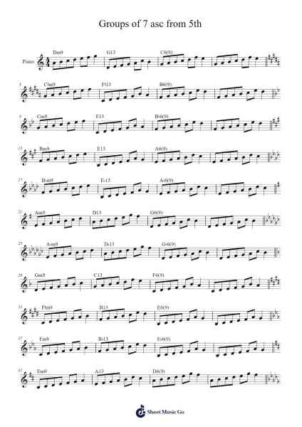 Groups of 7 asc from 5th Sheet Music by Virlouis-Arr.Gasper Inlot