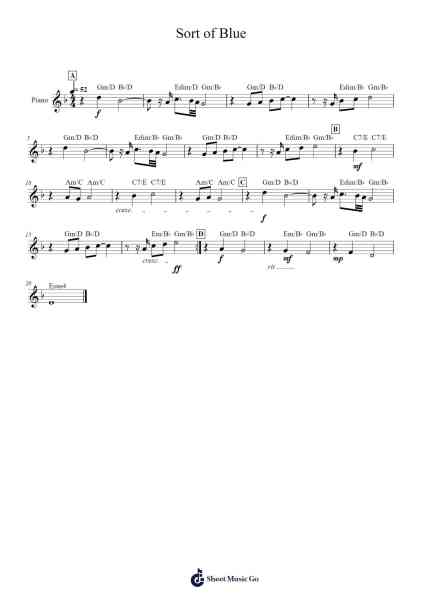 Sort of Blue Sheet Music by Gerry Ross-Arr.Irbald Jouvier