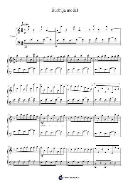 Burbuja modal Sheet Music by Carlos Dehesa-Arr.Linrae