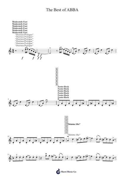 The Best of ABBA Sheet Music by ABBA-Arr.Deyale