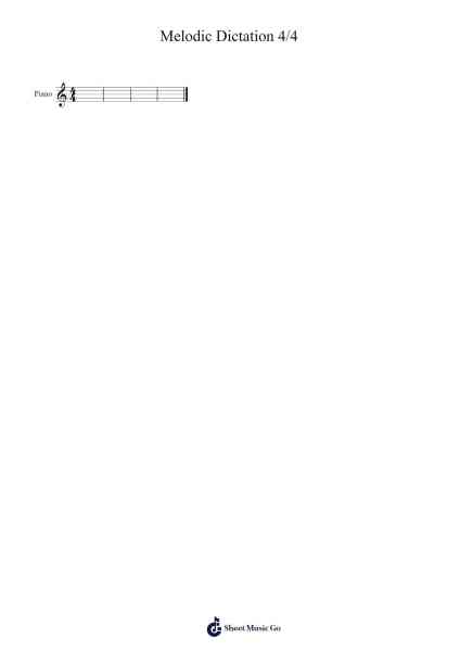 Melodic Dictation 4/4 Sheet Music by Chesleif Juddlett-Arr.Dukim