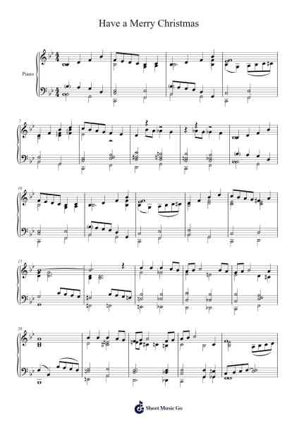 Have a Merry Christmas Sheet Music by Frank Sinatra-Arr.Leighborn