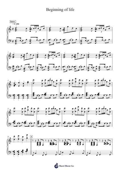 Beginning of life Sheet Music by Jabberloop-Arr.Charnal Tayward