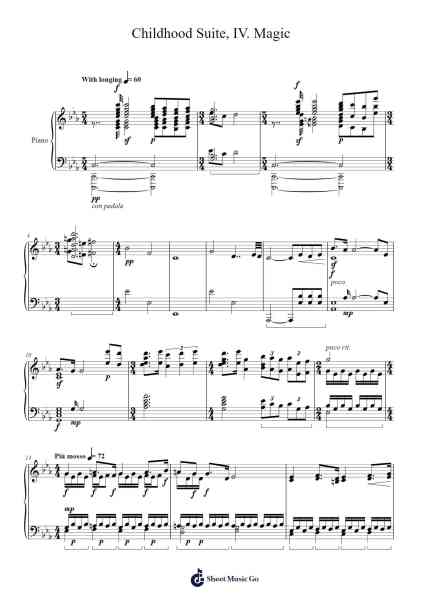 Childhood Suite, IV. Magic Sheet Music by Genegreve Lousnow-Arr.Alsriah
