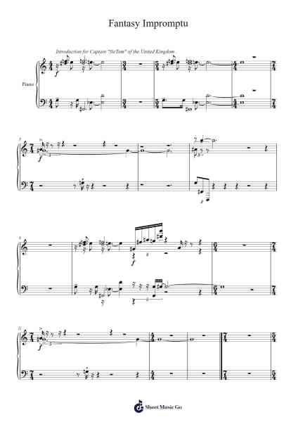 Fantasy Impromptu Sheet Music by 21st ccentury boy-Arr.Crailynn Rodlan