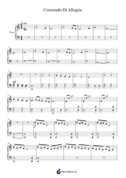 Crescendo Di Allegria Sheet Music by Angelo Scasciamacchia-Arr.Trehume Toutdie