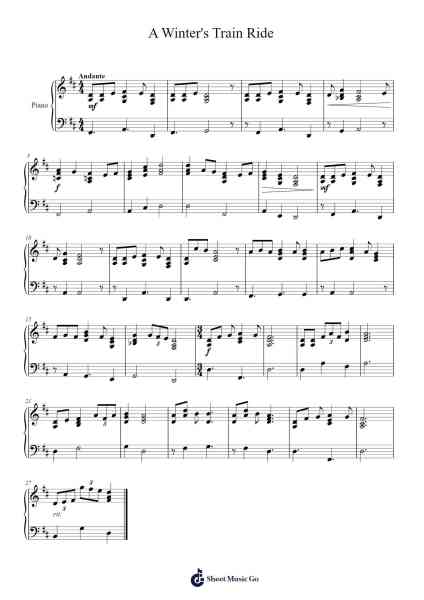 A Winter's Train Ride Sheet Music by Alan Hamer-Arr.Rareade Zoelotte