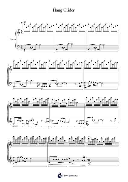 Hang Glider Sheet Music by Daisuke Matsuoka/Asuka Ito-Arr.Edphne