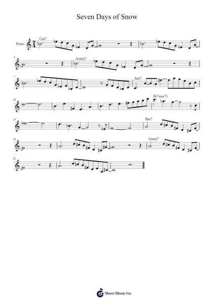 Seven Days of Snow 樂譜由 Holger Rauhut - 編曲 Mablia Finkeith