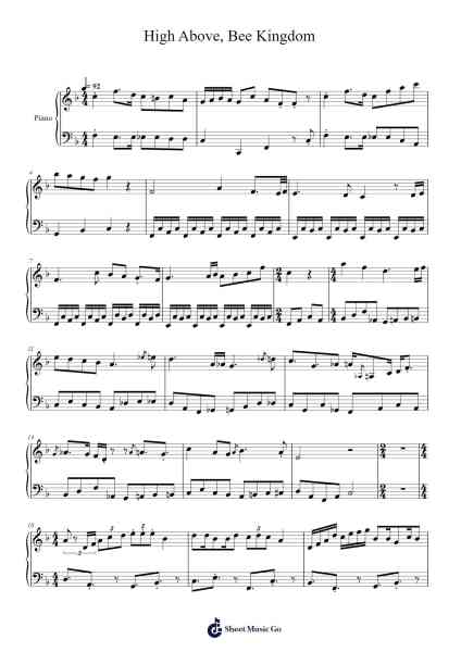 High Above, Bee Kingdom Sheet Music by Tristan Alric-Arr.Beague Kinglor