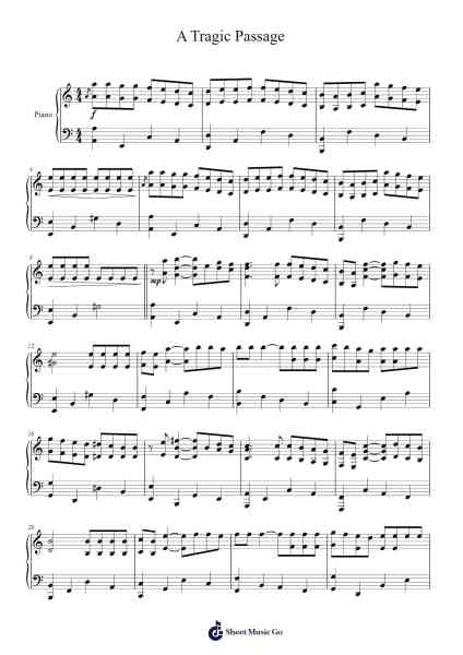 A Tragic Passage Sheet Music by Dansan Wardrad-Arr.Jimdrea