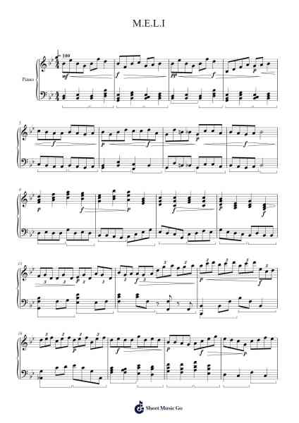 M.E.L.I Sheet Music by nannstas-Arr.Annnat Keclair