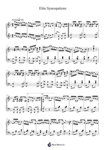Elite Syncopations Sheet Music by Scott Joplin-Arr.Make