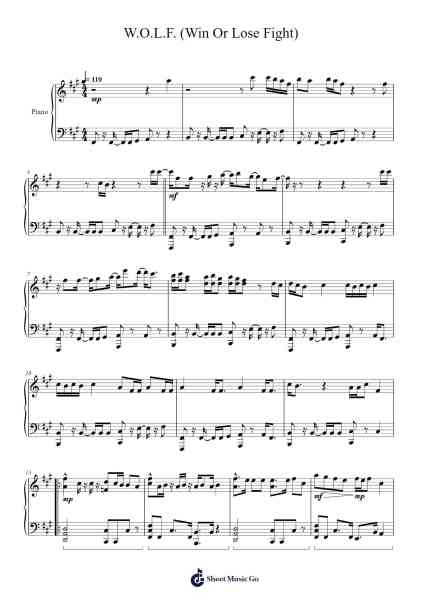 W.O.L.F. (Win Or Lose Fight) Sheet Music by &TEAM-Arr.Zaharte Whlith